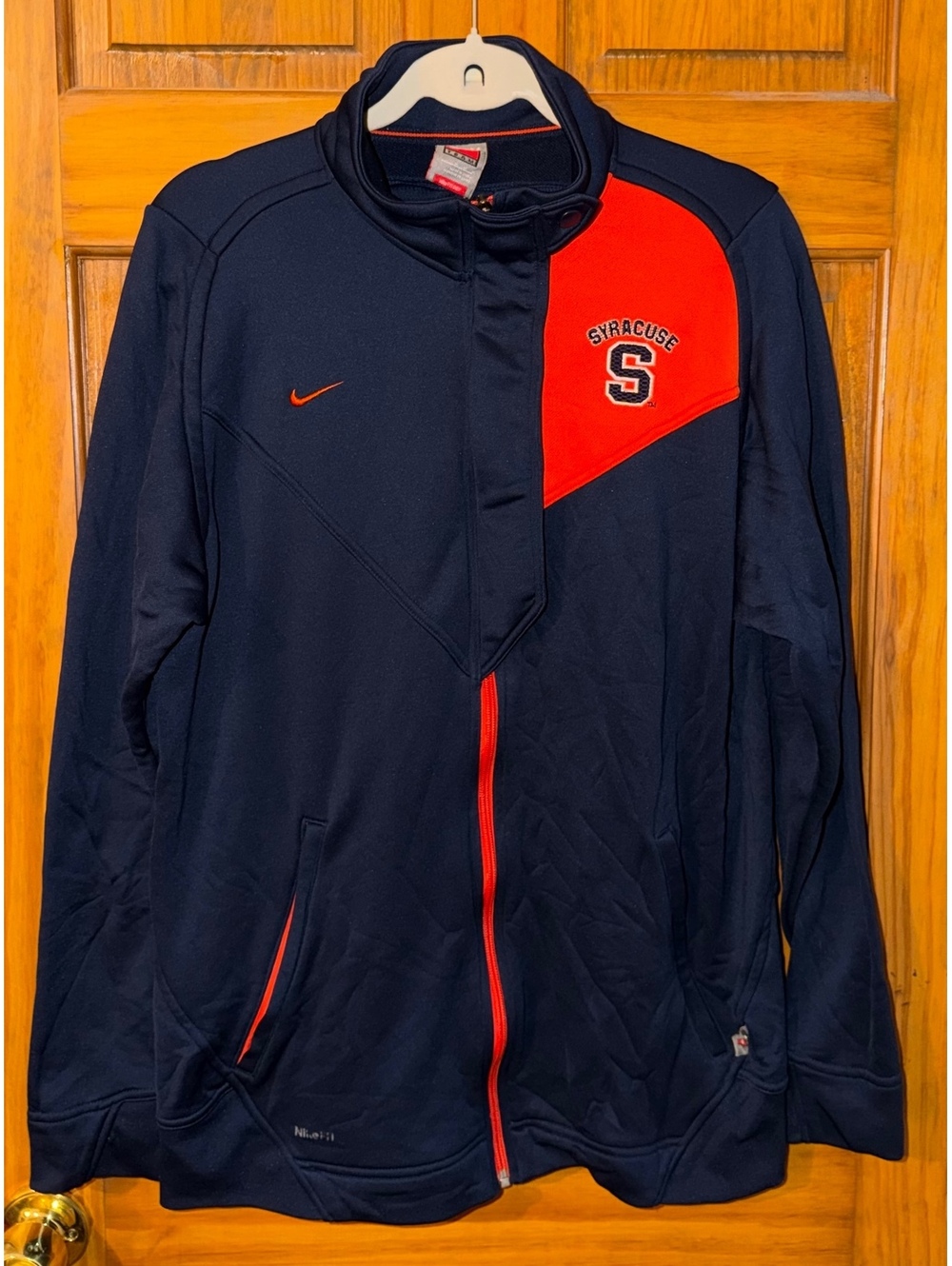 Nike Syracuse Orange Jacket Men’s M FitDry Full Zip NCAA Navy Orange